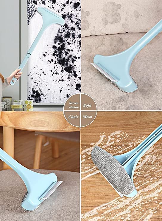 Multifunctional 2 in 1 Window Cleaning set Brush With Long Handle