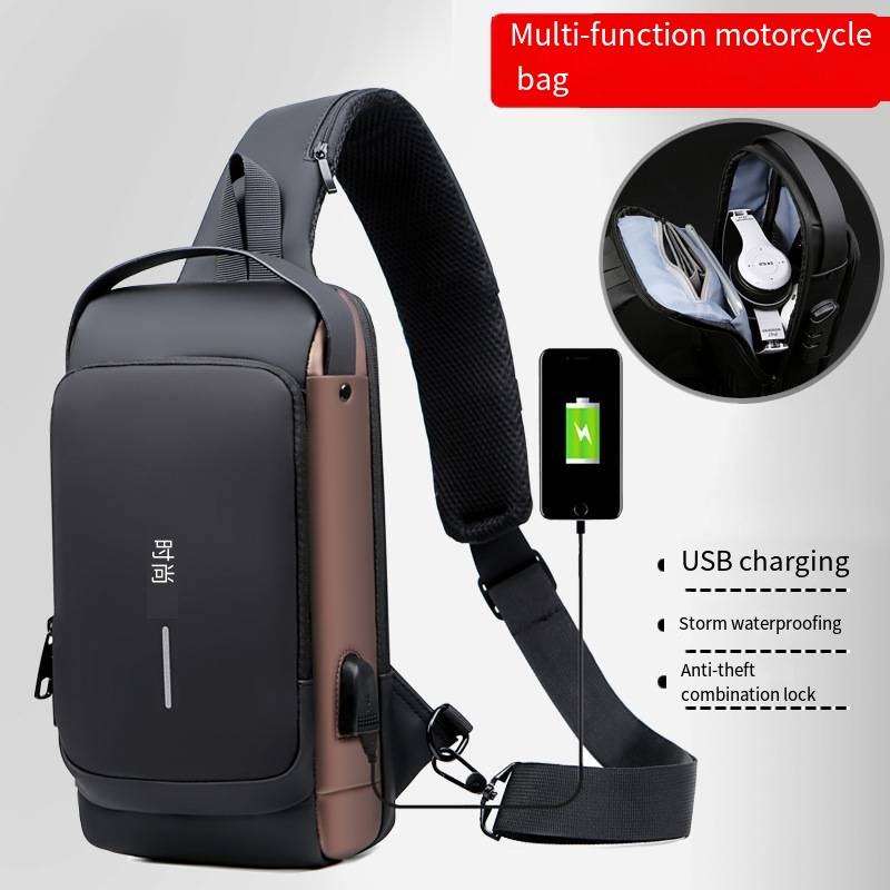 Anti‑Theft USB‑Charging Crossbody Sling Backpack for Men & Women – Adjustable Travel Shoulder Bag