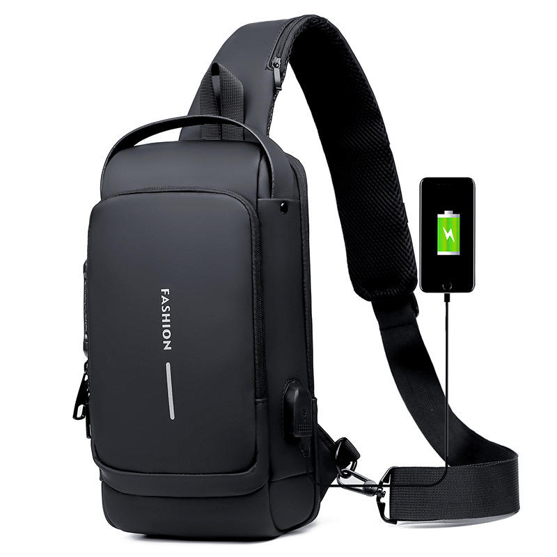 Anti‑Theft USB‑Charging Crossbody Sling Backpack for Men & Women – Adjustable Travel Shoulder Bag