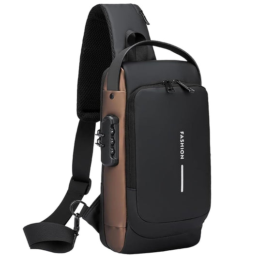 Anti‑Theft USB‑Charging Crossbody Sling Backpack for Men & Women –  Adjustable Travel Shoulder Bag