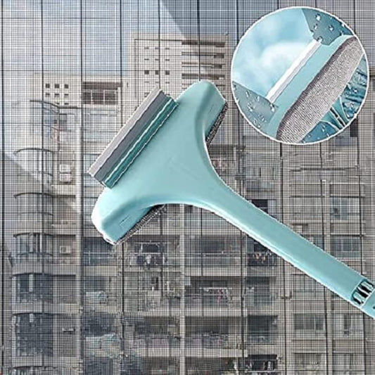 Multifunctional 2 in 1 Window Cleaning set Brush With Long Handle